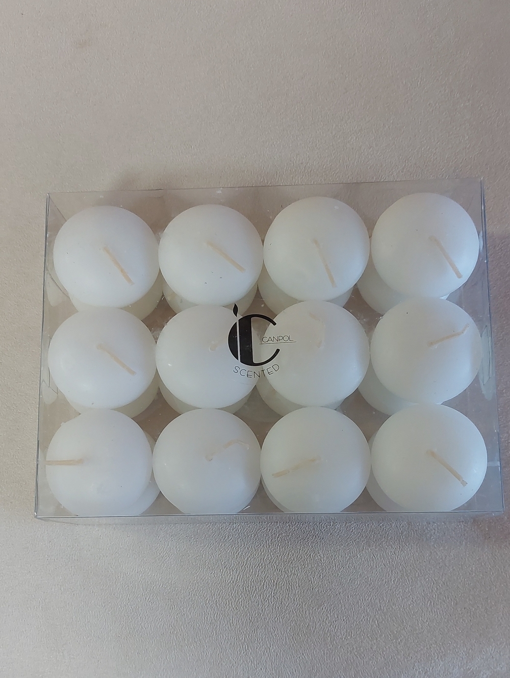 Scented White Tea Light Candle Set - 12 Pack